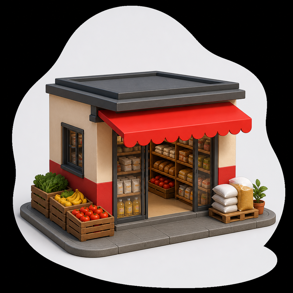 Neighborhood shop storefront