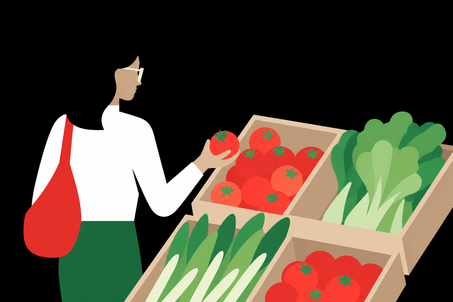 Fresh produce at a market stall